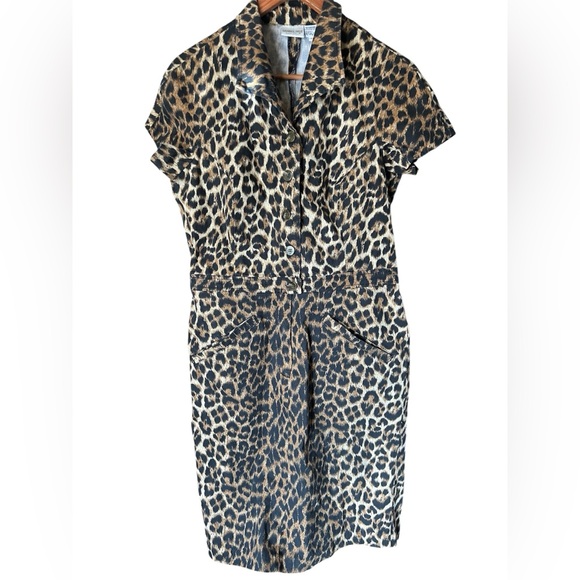 Newport News Dresses & Skirts - Leopard Print Midi Dress
